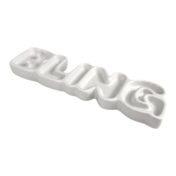 Anthropologie - Ceramic BLING Jewellery/Trinket Holder Dish - White - Picture 2 of 3